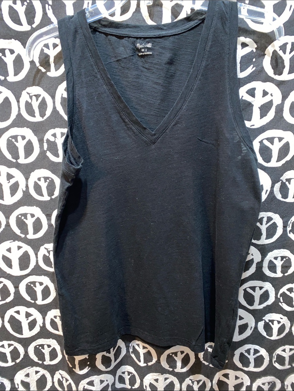 MADEWELL BLACK SLEEVELESS TANK SZ S